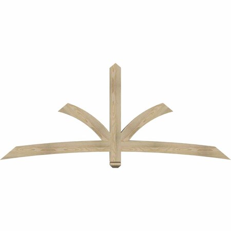 Ekena Millwork Davenport Rough Sawn Timber Gable Bracket, Douglas Fir, 84"W x 35"H x 4"D x 4"F, 10/12 Pitch GBW084X35X0404DAV00RDF